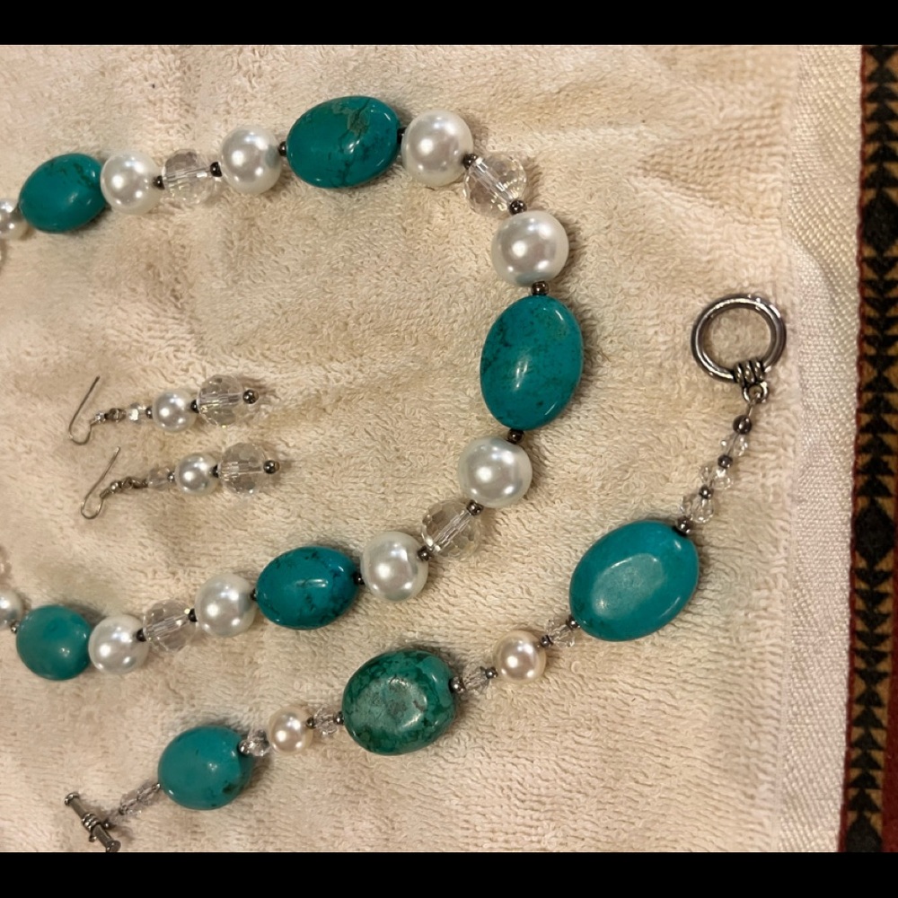 Pearl & Turquoise Jewelry Set